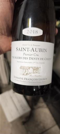 Burgundsko Saint-Aubin Premier Cru Domaine François Legros Murgers des Dents de Chien 2018