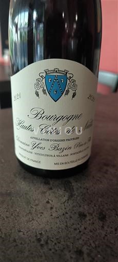 Borgogna Hautes Côtes de Nuits Domaine Yves Bazin 2021