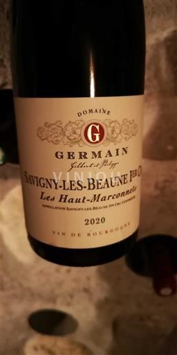 Vin Rouge sec Les Haut-Marconnets Domaine Germain 2020 France Bourgogne Savigny-lès-beaune Premier Cru