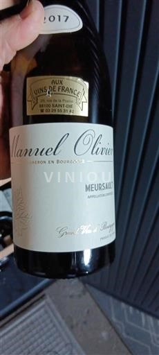 Burgundy Meursault Manuel Olivier 2017