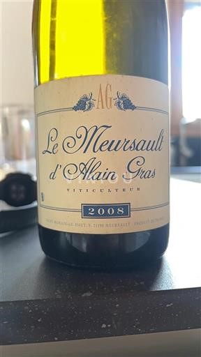 Bourgogne Meursault Alain Gras 2008