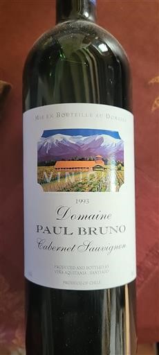 Maipo Valley Not Specified Domaine Paul Bruno Cabernet Sauvignon 1993