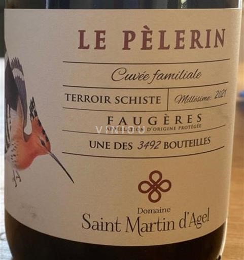 Languedoc Faugères Château Saint Martin Agel Le Pèlerin 2021