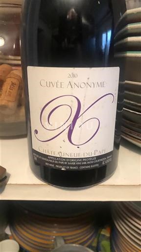 Rhônedalen Châteauneuf-du-Pape Xavier Vins Anonyme 2010