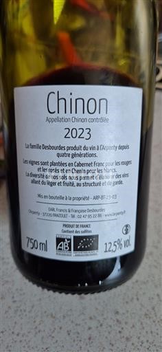 Vallée de la Loire Chinon L'Arpenty 2023