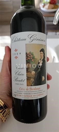 Bordeaux Côtes-de-Bordeaux Château Génisson Claire Boutet 2009