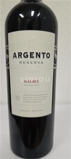Vin Rouge sec Reserva Argento 2017 Argentine Mendoza