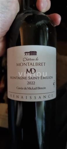 Bordeaux Montagne Saint-Émilion Château Montalbret Renaissance 2022