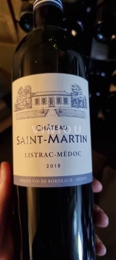 Bordeaux Listrac-Médoc Château Saintmartin 2018