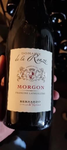 Beaujolais Morgon Domaine La Ronze Francine Lathuilière 2023