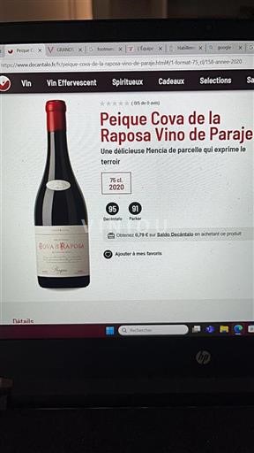 Castile and León Bierzo Peique Cova de la Raposa Vino de Paraje 2020