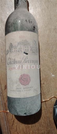 Bordeaux Bordeaux supérieur Château Recougne 1975