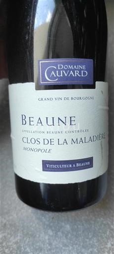 Burgundy Beaune Domaine Cauvard Clos de la Maladière Monopole 2020