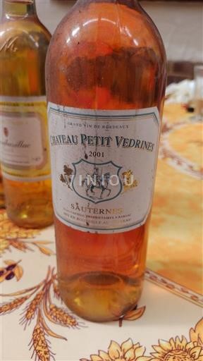 Bordeaux Sauternes Château Petit Védrines 2001