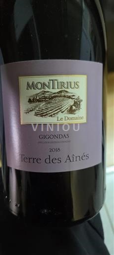 Rhône-dalen Gigondas Montirius Terre des Aînés 2018