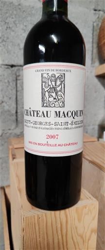Bordeaux Saint-Georges-Saint-Émilion Château Macquin 2007