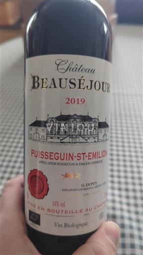 Bordeaux Puisseguin-Saint-Émilion Château Beauséjour 2019