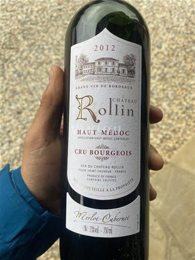Burdeos Haut-Médoc Cru Bourgeois Château Rollin 2012