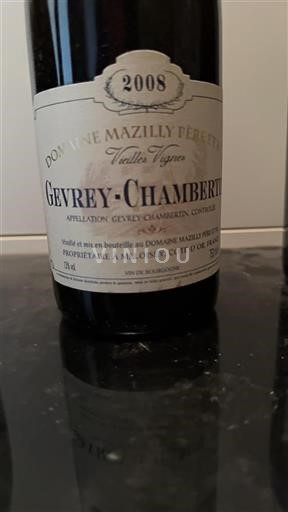 Borgogna Gevrey-Chambertin Domaine Mazilly Père et Fils Vieilles Vignes 2008
