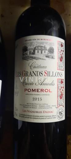 Bordeaux Pomerol Château Les Grands Sillons Amodis 2015