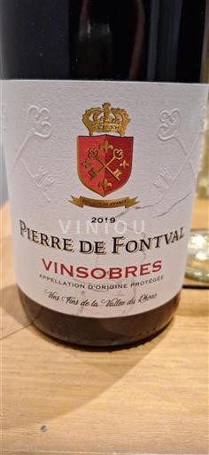 Vin Rouge sec Pierre de Fontval 2019 France Vallée du Rhône Vinsobres