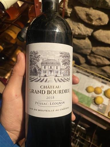 Bordeaux Pessac-Léognan Château Grand Bourdieu 2018