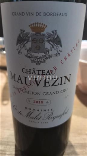 Bordeaux Saint-Émilion Grand Cru Château Mauvezin 2019