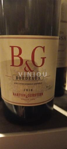 Vin Rouge sec Barton & Guestier 2018 France Bordeaux