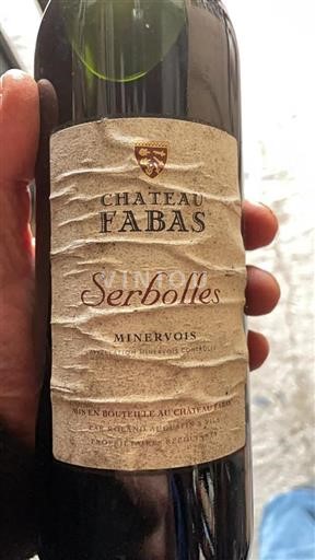 Vin Rouge sec Serbolles Château Fabas Non millésimé France Languedoc Minervois AOC