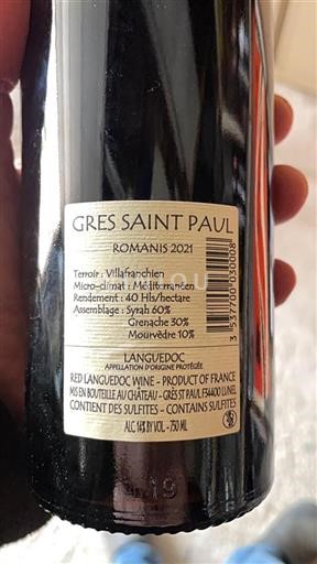 Linguadoca Grès Saint Paul Romanis 2021
