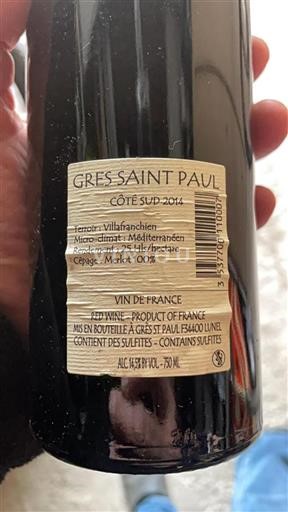 Languedoc Ospecificerad Grès Saint Paul Côte Sud 2014