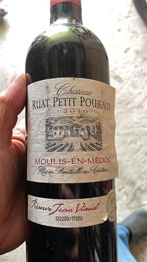Bordeaux Moulis-en-Médoc Ruat Petit Poujeaux Réserve Jean Viaud 2010