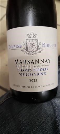 Bourgondië Marsannay Domaine Sirugue Champs Perdrix Vieilles Vignes 2023