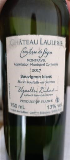 Sud-Ouest Montravel Château Laulerie Comtesse de Ségur 2017