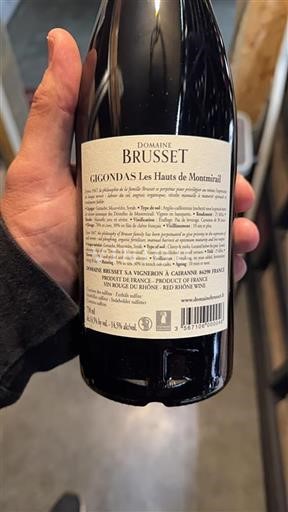 Rhône-dalen Gigondas Domaine Brusset Les Hauts de Montmirail 2023