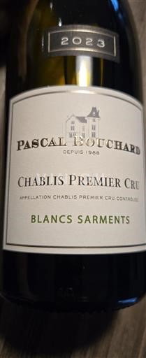 Burgundsko Chablis Premier Cru Premier Cru Pascal Bouchard Blancs Sarments 2023