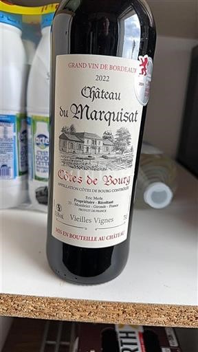 Bordeaux Côtes-de-bourg Château Marquisat Vieilles Vignes 2022