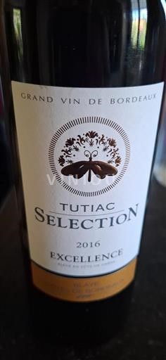 Bordeaux Blaye-côtes-de-bordeaux Tutiac Sélection Excellence 2016