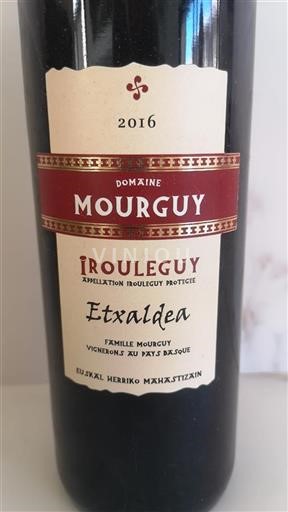 Sud-Ovest Irouléguy Domaine Mourguy Etxaldea 2016