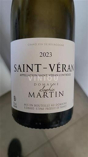Borgogna Saint-Véran Domaine Sophie Martin 2023