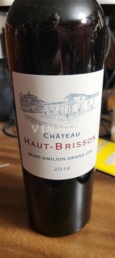Bordeaux Saint-Émilion Grand Cru Grand Cru Château Haut-Brisson 2016