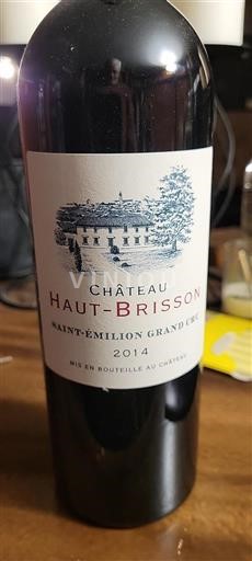 Bordeaux Saint-Émilion Grand Cru Grand Cru Château Haut-Brisson 2014
