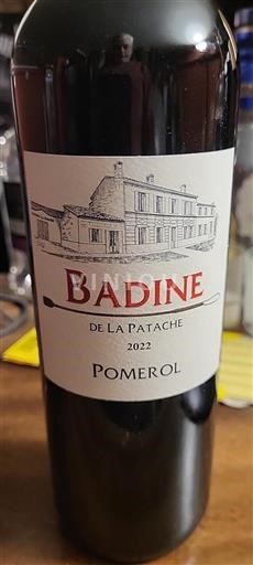 Burdeos Pomerol Château La Patache Badine 2022