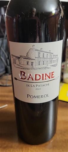 Burdeos Pomerol Château La Patache Badine de la Patache 2021
