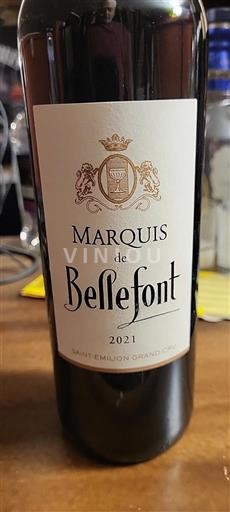 Bordeaux Saint-Émilion Grand Cru Marquis de Bellefont 2021