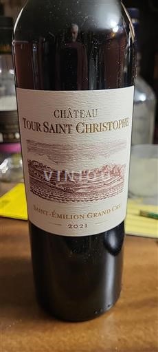 Bordeaux Saint-Émilion Grand Cru Grand Cru Château Tour Saint Christophe 2021