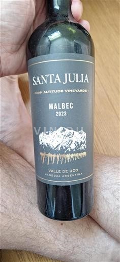 Mendoza Vale de Uco Santa Julia High Altitude Vineyards Malbec 2023