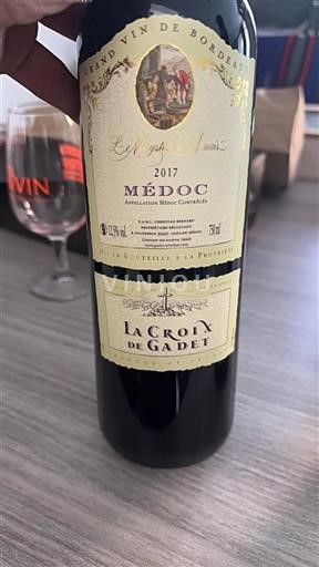 Bordeaux Médoc La Croix de Gadet Le Mystère d'Anaïs 2017