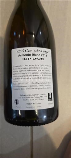 Languedoc et Roussillon Pays d'oc Mas Neuf Armonio Blanc 2012