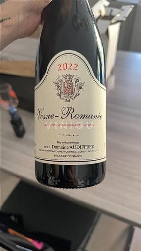 Burgundi Vosne-Romanée Domaine AUDIFFRED 2022